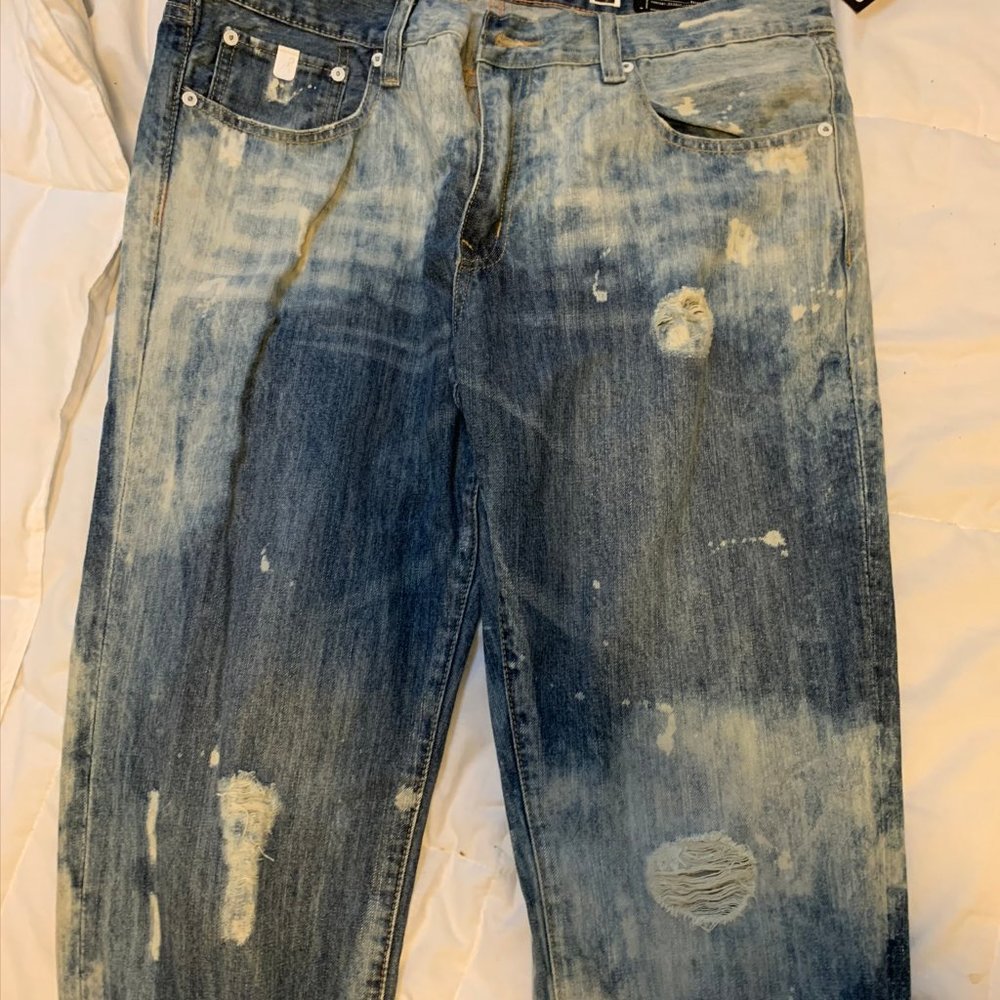 Mens Designer Marc Ecko Boot Cut Low Rise Jeans